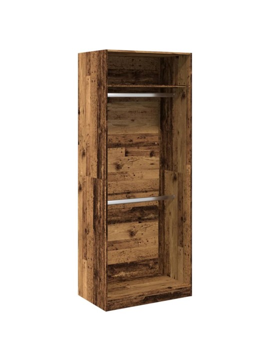 Šatní skříň old wood 80 x 50 x 200 cm kompozitní dřevo