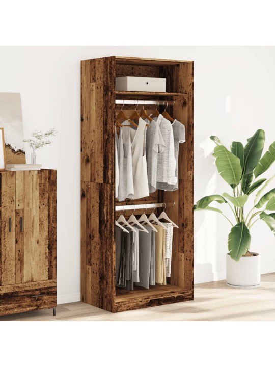 Šatní skříň old wood 80 x 50 x 200 cm kompozitní dřevo