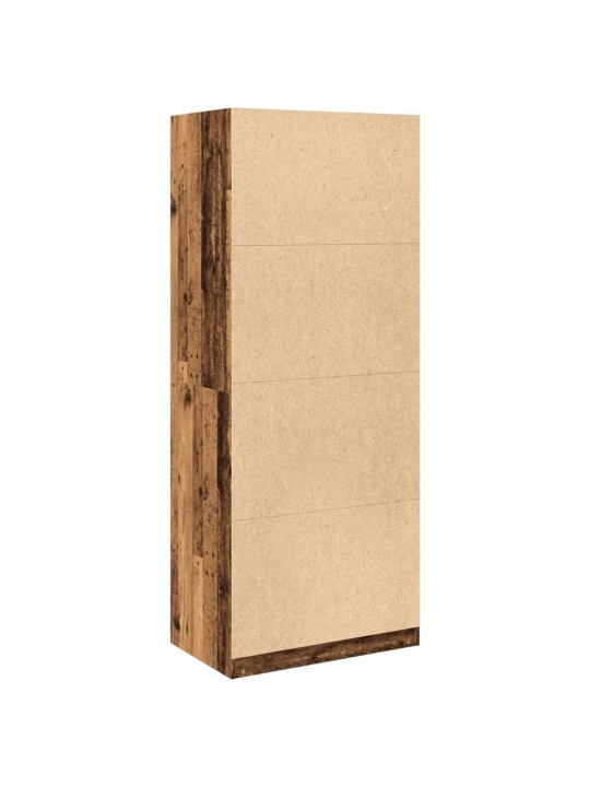 Šatní skříň old wood 80 x 50 x 200 cm kompozitní dřevo