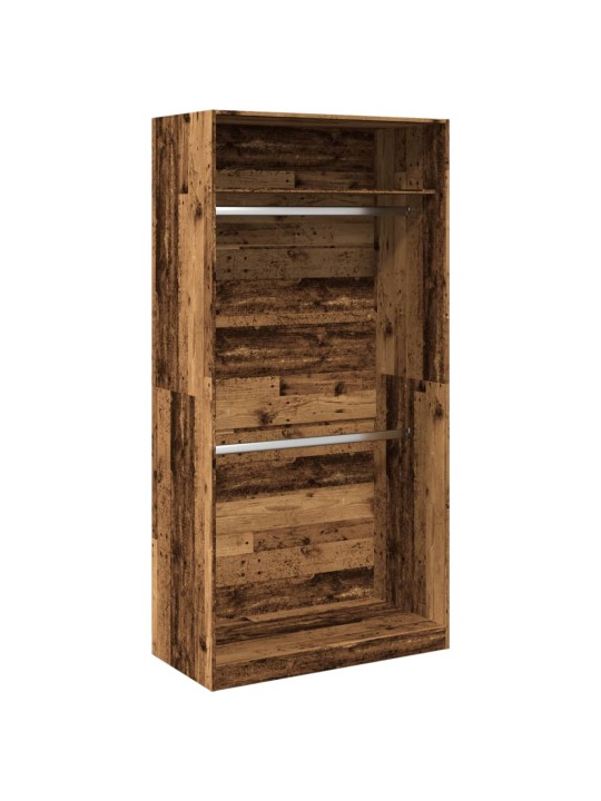 Šatní skříň old wood 100 x 50 x 200 cm kompozitní dřevo