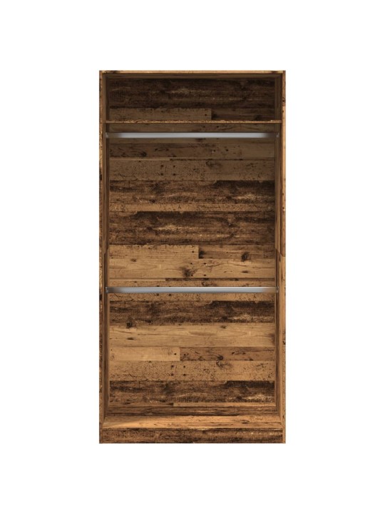 Šatní skříň old wood 100 x 50 x 200 cm kompozitní dřevo