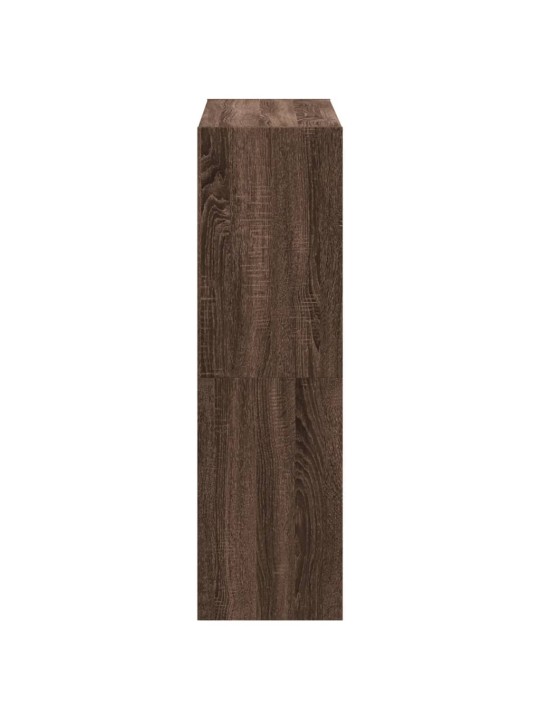 Knihovna hnědý dub 102 x 32 x 108 cm kompozitní dřevo