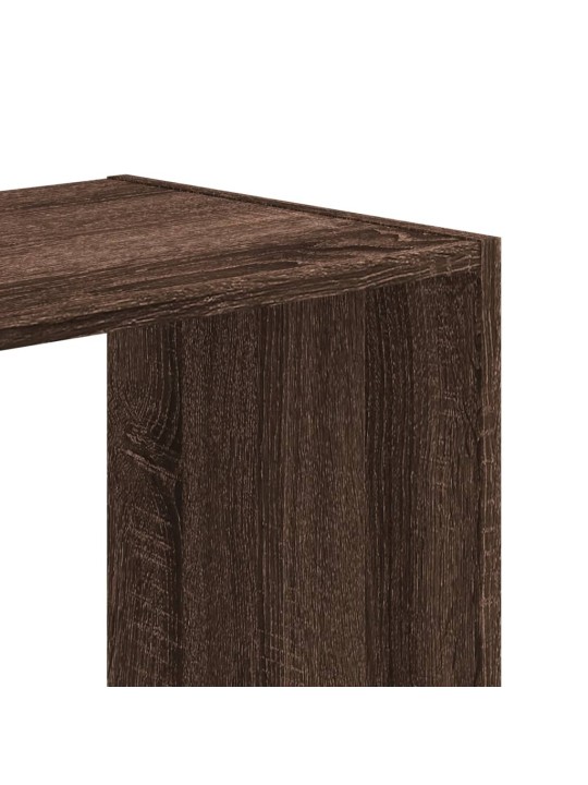 Knihovna hnědý dub 102 x 32 x 108 cm kompozitní dřevo