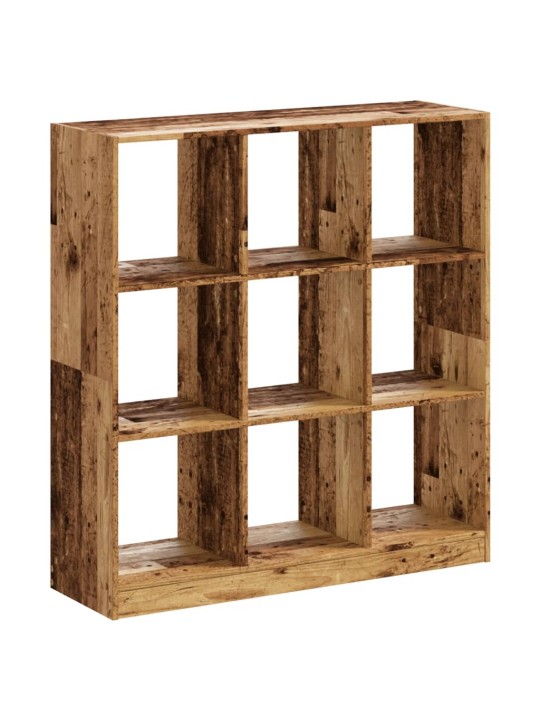 Knihovna old wood 102 x 32 x 108 cm kompozitní dřevo