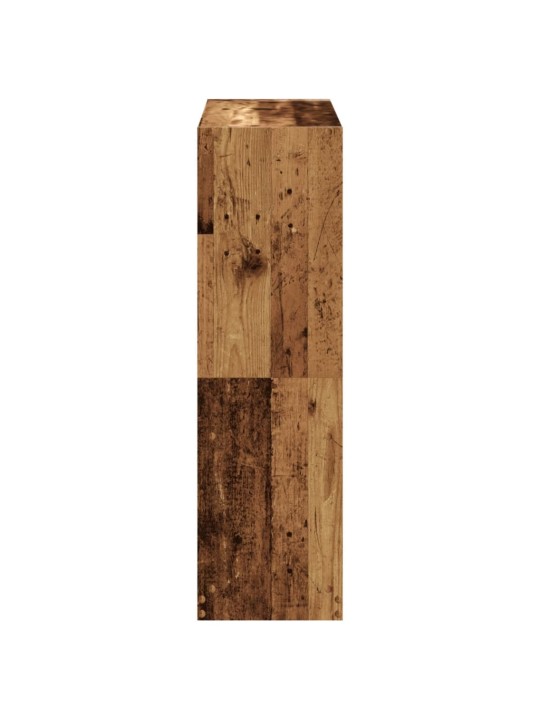 Knihovna old wood 102 x 32 x 108 cm kompozitní dřevo