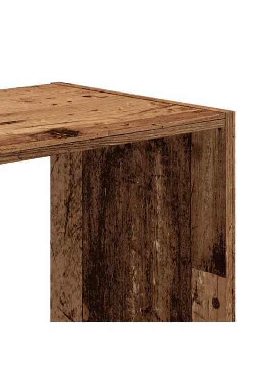 Knihovna old wood 102 x 32 x 108 cm kompozitní dřevo