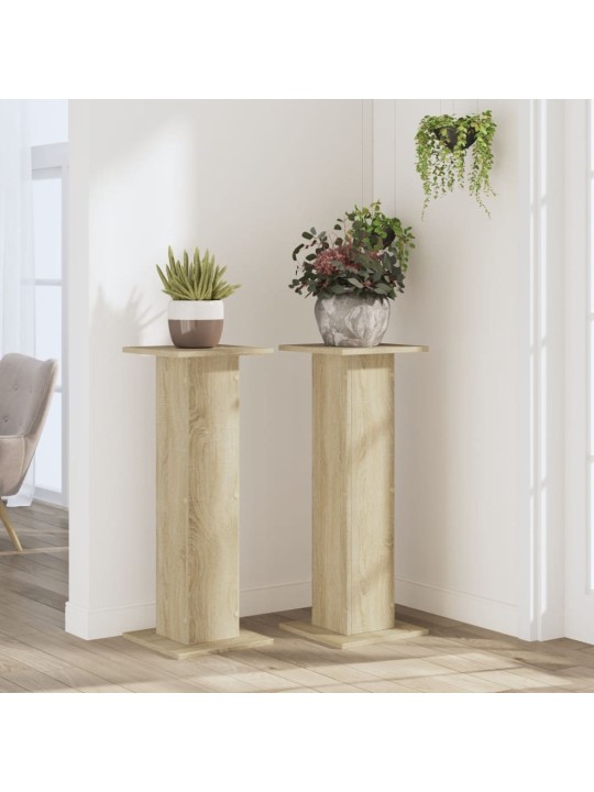 Stojany na rostliny 2 ks dub sonoma 30 x 30 x 80 cm kompozit