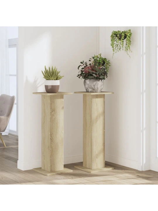 Stojany na rostliny 2 ks dub sonoma 30 x 30 x 80 cm kompozit
