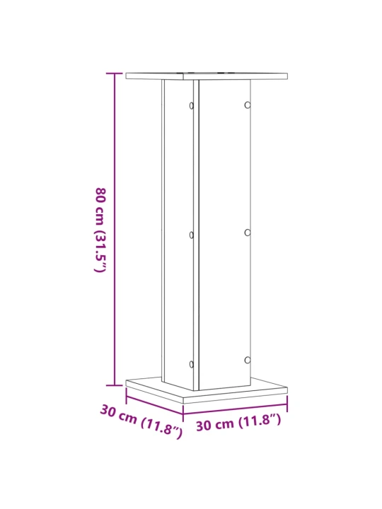 Stojany na rostliny 2 ks dub sonoma 30 x 30 x 80 cm kompozit