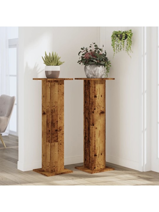 Stojany na rostliny 2 ks old wood 30x30x95 cm kompozitní dřevo