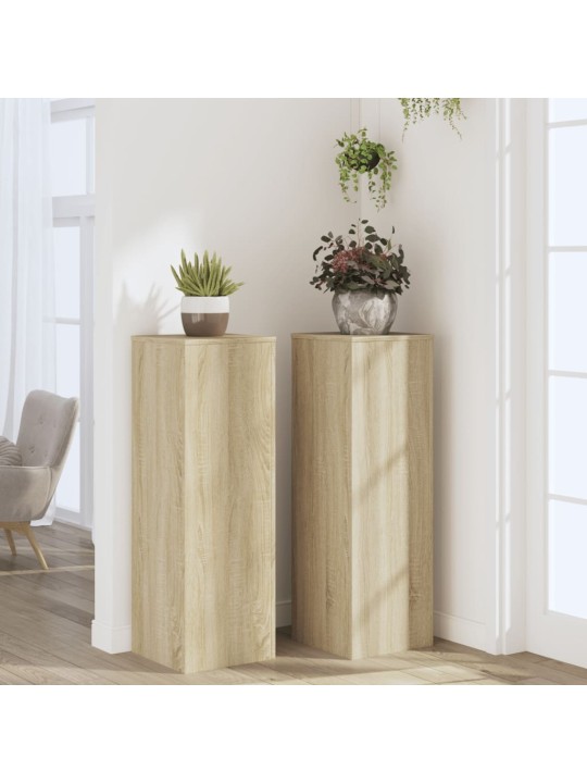 Stojany na rostliny 2 ks dub sonoma 33 x 33 x 100 cm kompozit