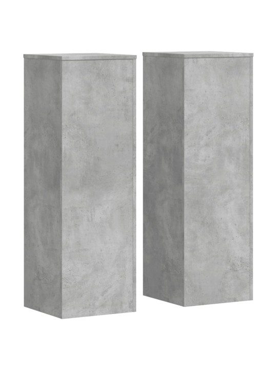 Stojany na rostliny 2 ks betonově šedé 33x33x100 cm kompozit
