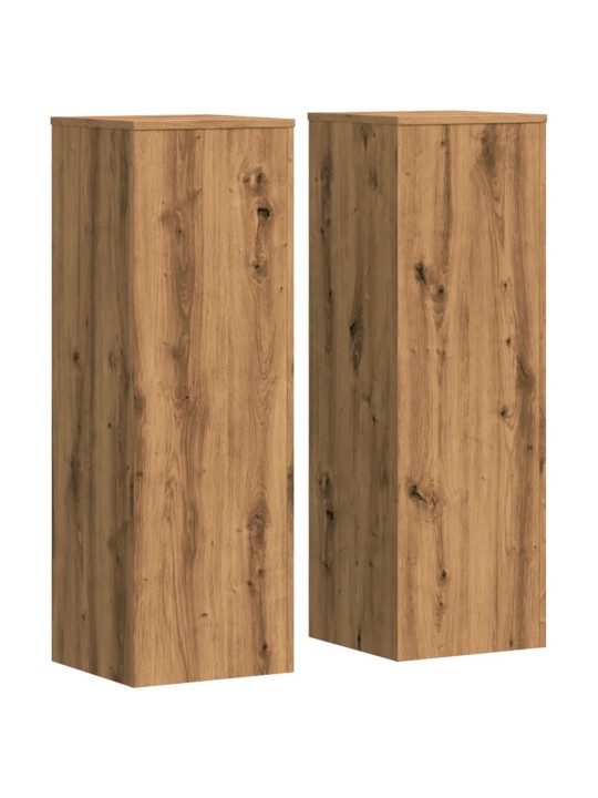 Stojany na rostliny 2 ks dub artisan 33 x 33 x 100 cm kompozit