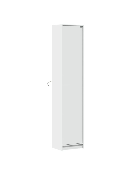 Skříň highboard s LED bílá 41,5x32,5x200 cm kompozitní dřevo