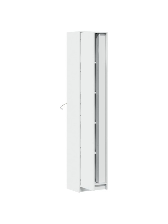 Skříň highboard s LED bílá 41,5x32,5x200 cm kompozitní dřevo