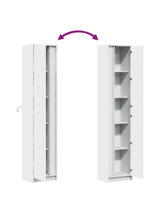 Skříň highboard s LED bílá 41,5x32,5x200 cm kompozitní dřevo