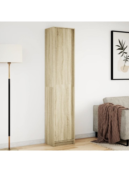 Skříň highboard s LED dub sonoma 41,5 x 32,5 x 200 cm kompozit
