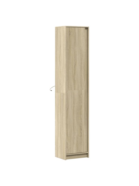 Skříň highboard s LED dub sonoma 41,5 x 32,5 x 200 cm kompozit