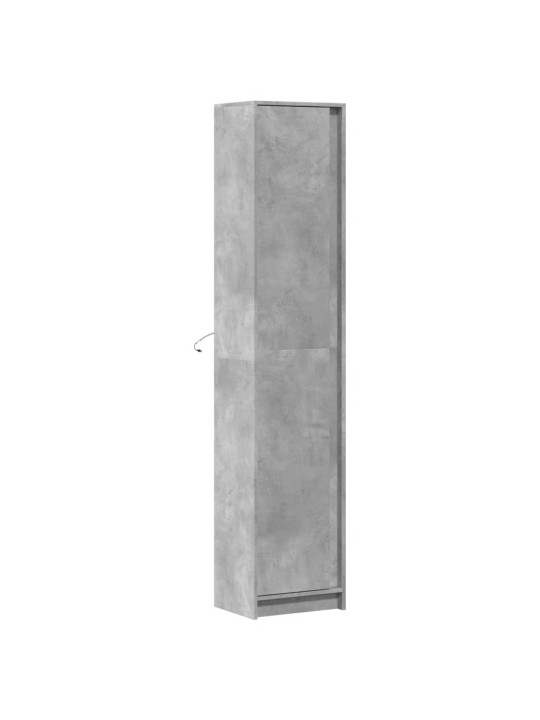 Skříň highboard s LED betonově šedá 41,5x32,5x200 cm kompozit