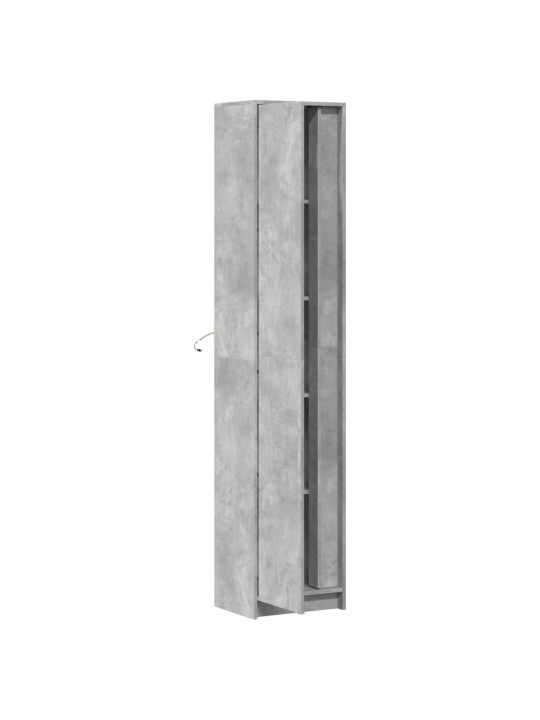 Skříň highboard s LED betonově šedá 41,5x32,5x200 cm kompozit