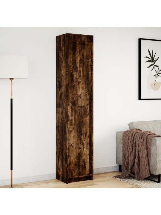 Skříň highboard s led kouřový dub 41,5 x 32,5 x 200 cm kompozit