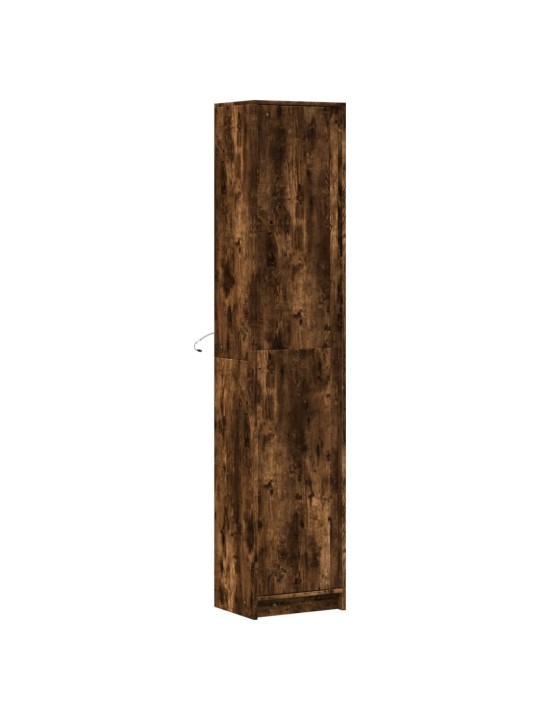 Skříň highboard s led kouřový dub 41,5 x 32,5 x 200 cm kompozit