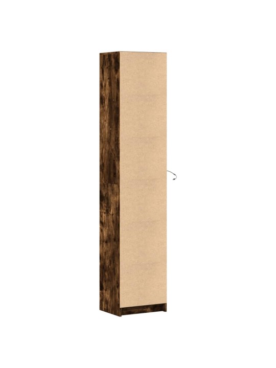 Skříň highboard s led kouřový dub 41,5 x 32,5 x 200 cm kompozit