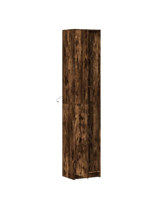Skříň highboard s led kouřový dub 41,5 x 32,5 x 200 cm kompozit