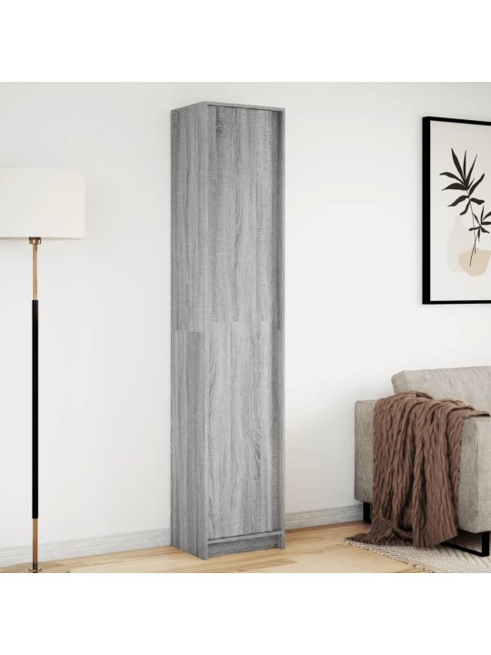 Skříň highboard s led šedá sonoma 41,5 x 32,5 x 200 cm kompozit