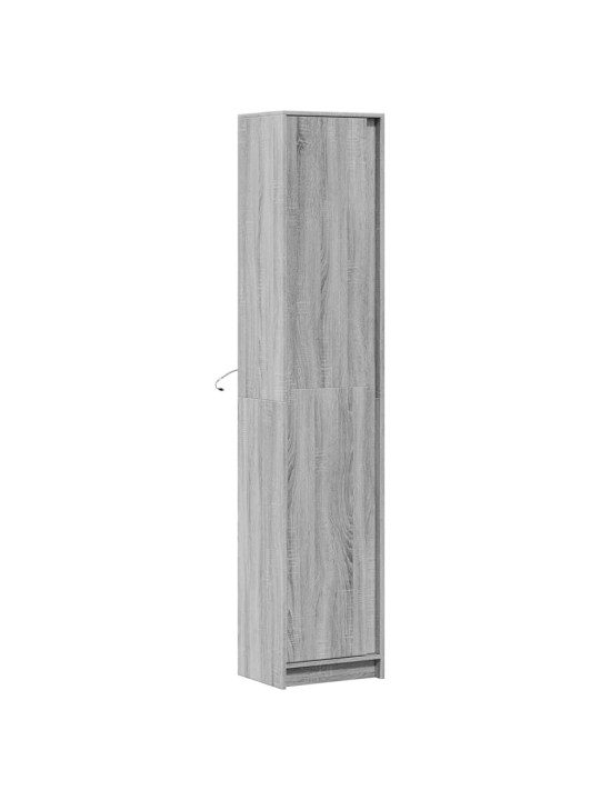 Skříň highboard s led šedá sonoma 41,5 x 32,5 x 200 cm kompozit