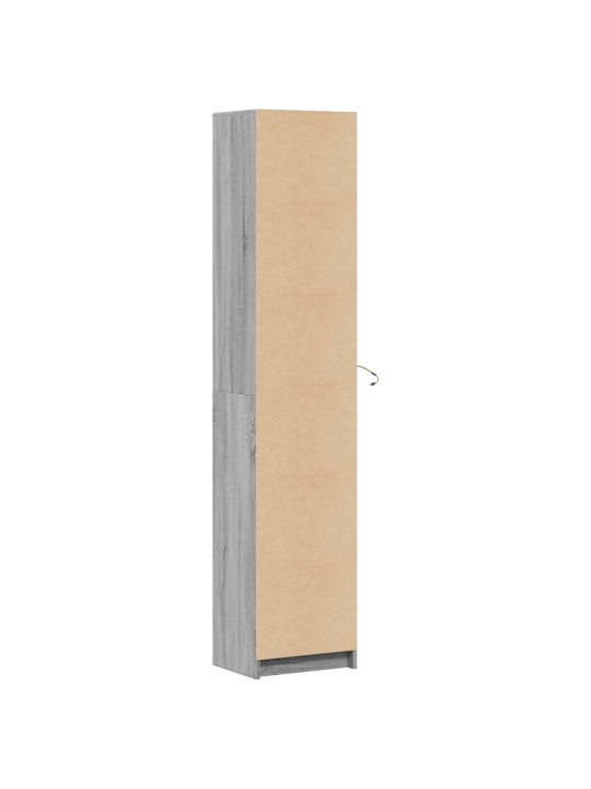 Skříň highboard s led šedá sonoma 41,5 x 32,5 x 200 cm kompozit