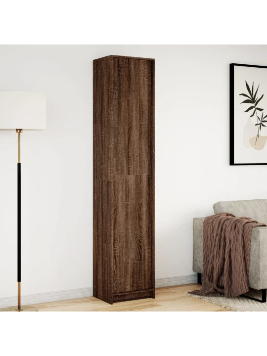 Skříň highboard s led hnědý dub 41,5 x 32,5 x 200 cm kompozit