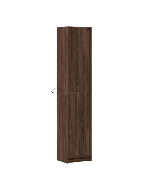 Skříň highboard s led hnědý dub 41,5 x 32,5 x 200 cm kompozit