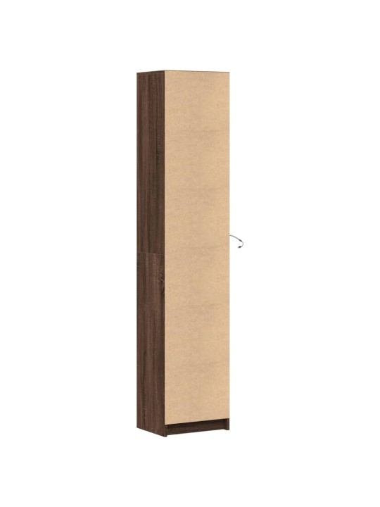 Skříň highboard s led hnědý dub 41,5 x 32,5 x 200 cm kompozit