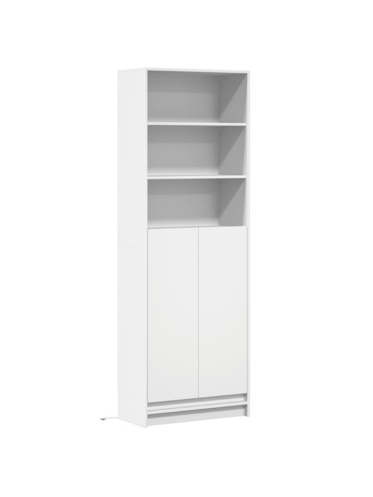 Skříň highboard s LED bílá 69 x 32,5 x 200 cm kompozitní dřevo