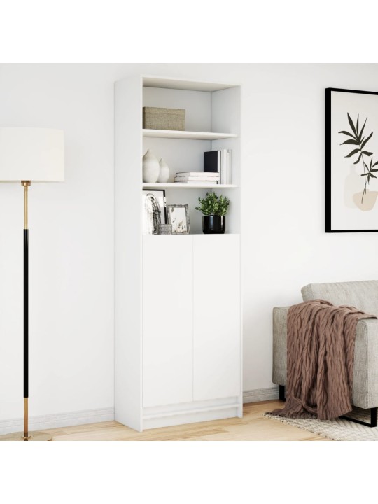 Skříň highboard s LED bílá 69 x 32,5 x 200 cm kompozitní dřevo