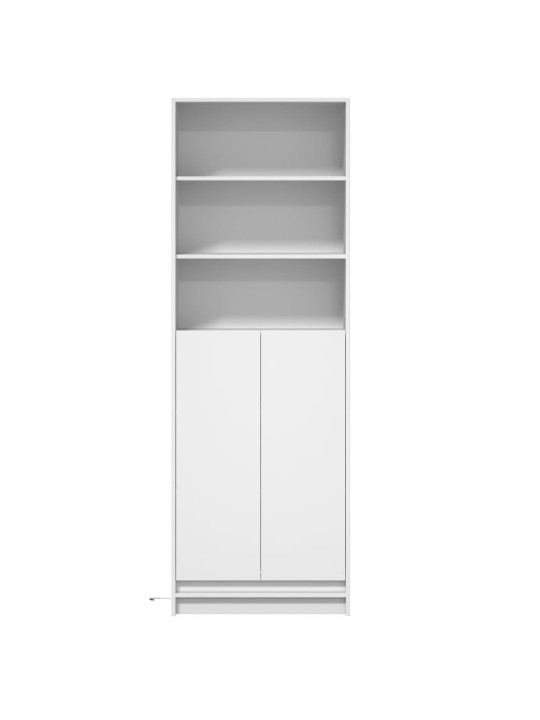 Skříň highboard s LED bílá 69 x 32,5 x 200 cm kompozitní dřevo