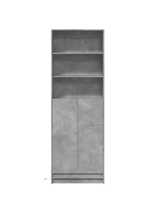 Skříň highboard s LED betonově šedá 69 x 32,5 x 200 cm kompozit