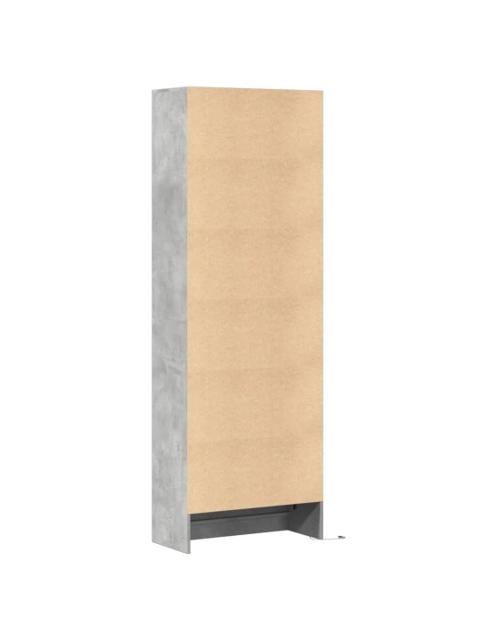 Skříň highboard s LED betonově šedá 69 x 32,5 x 200 cm kompozit