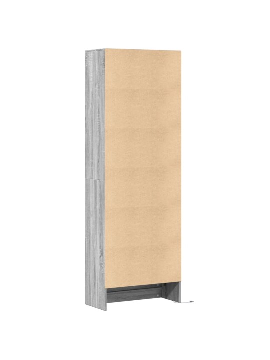 Skříň highboard s led šedá sonoma 69 x 32,5 x 200 cm kompozit