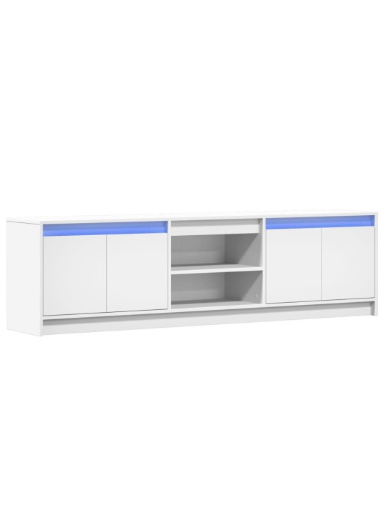 TV skříňka s LED bílá 180 x 34 x 50 cm kompozitní dřevo