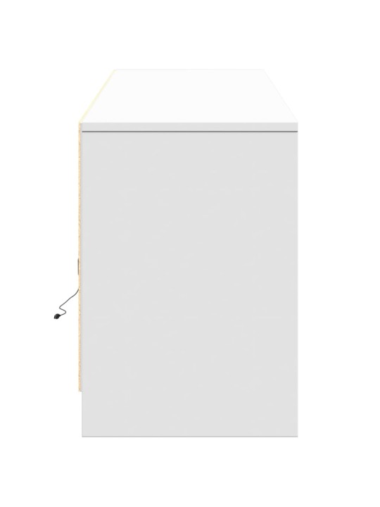 TV skříňka s LED bílá 180 x 34 x 50 cm kompozitní dřevo