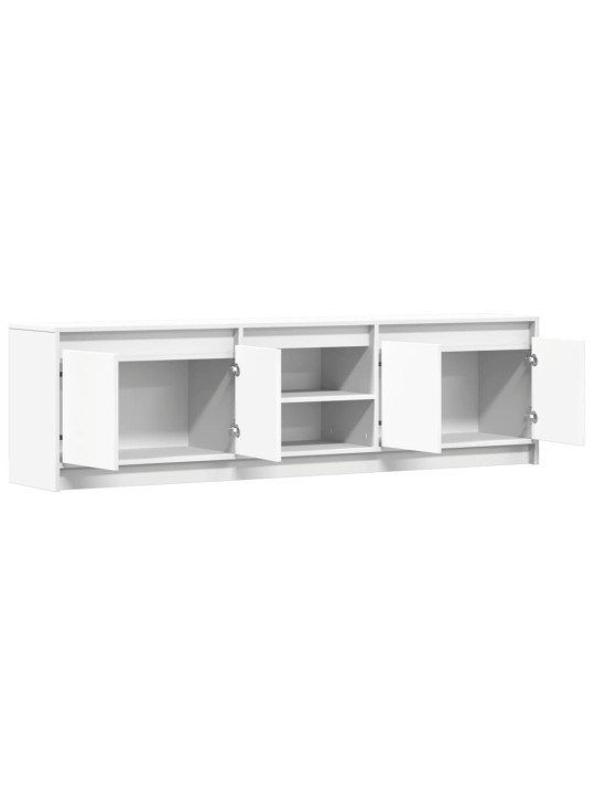 TV skříňka s LED bílá 180 x 34 x 50 cm kompozitní dřevo