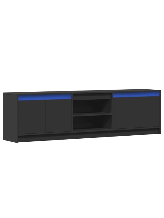 TV skříňka s LED černá 180 x 34 x 50 cm kompozitní dřevo