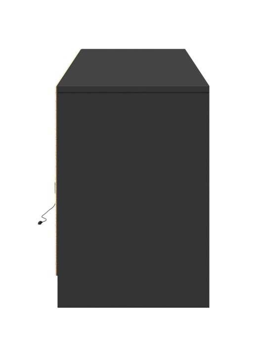 TV skříňka s LED černá 180 x 34 x 50 cm kompozitní dřevo