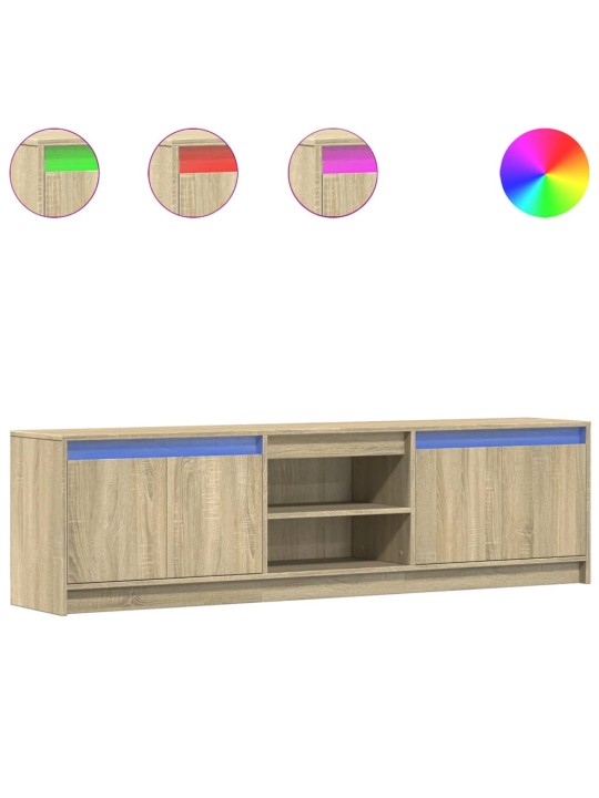 TV skříňka s LED dub sonoma 180 x 34 x 50 cm kompozitní dřevo