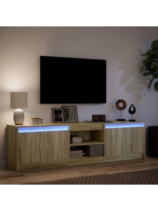 TV skříňka s LED dub sonoma 180 x 34 x 50 cm kompozitní dřevo