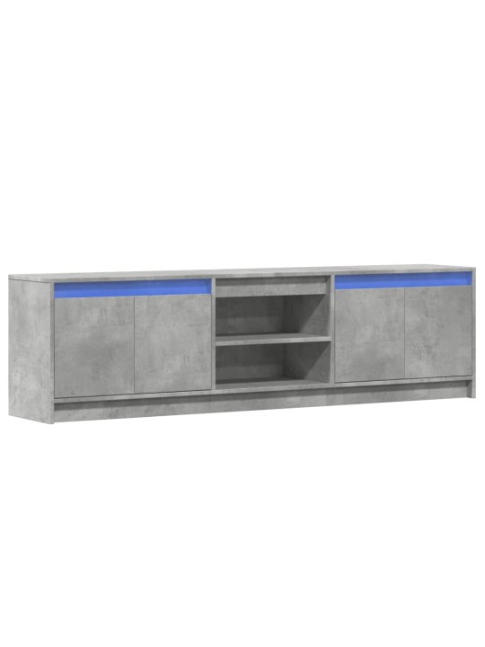 TV skříňka s LED betonově šedá 180x34x50 cm kompozitní dřevo