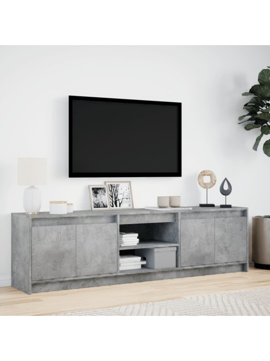 TV skříňka s LED betonově šedá 180x34x50 cm kompozitní dřevo