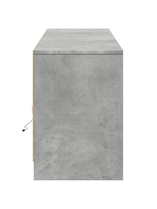 TV skříňka s LED betonově šedá 180x34x50 cm kompozitní dřevo